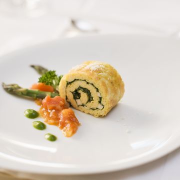 Gourmetgericht im Restaurant des Funggashof Hotels in Südtirol