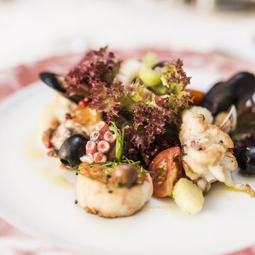 Gourmetgericht im Hotel Funggashof in Südtirol liebevoll angerichtet