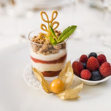 Gourmetgericht im Funggashof Restaurant in Südtirol elegant angerichtet