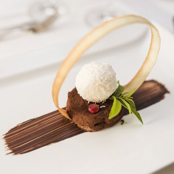 Gourmetgericht im Restaurant des Funggashof Hotels in Südtirol