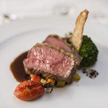 Gourmetgericht im Restaurant des Funggashof Hotels in Südtirol